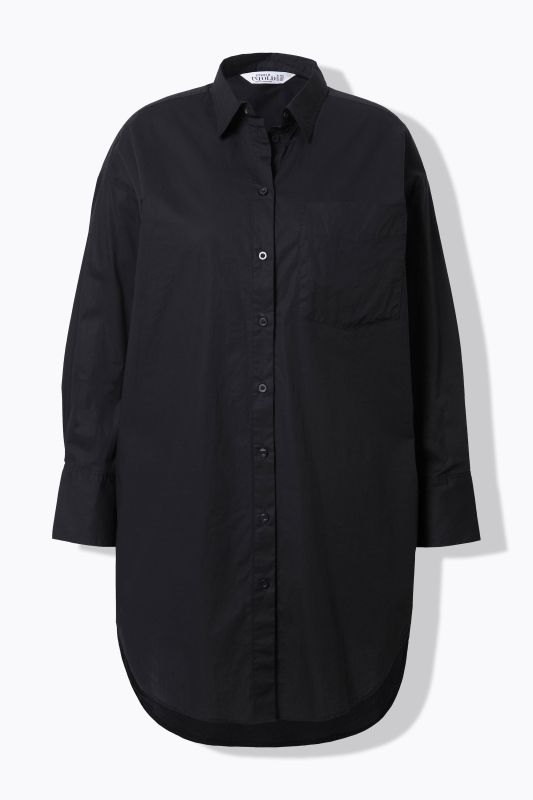 Chemisier oversized à patte de boutonnage et col de chemise