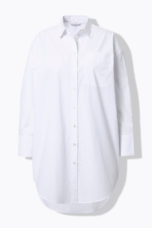 Chemisier oversized à patte de boutonnage et col de chemise