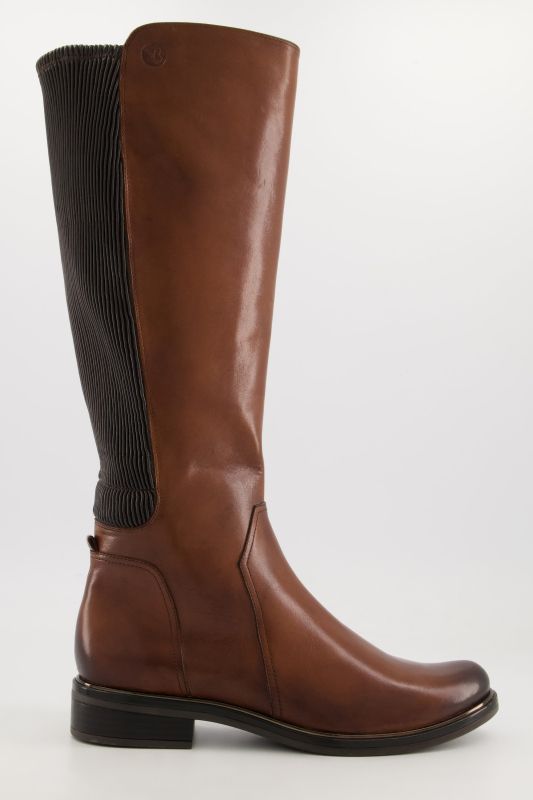 Bottes Caprice, cuir nappa et empiècement stretch, largeur G