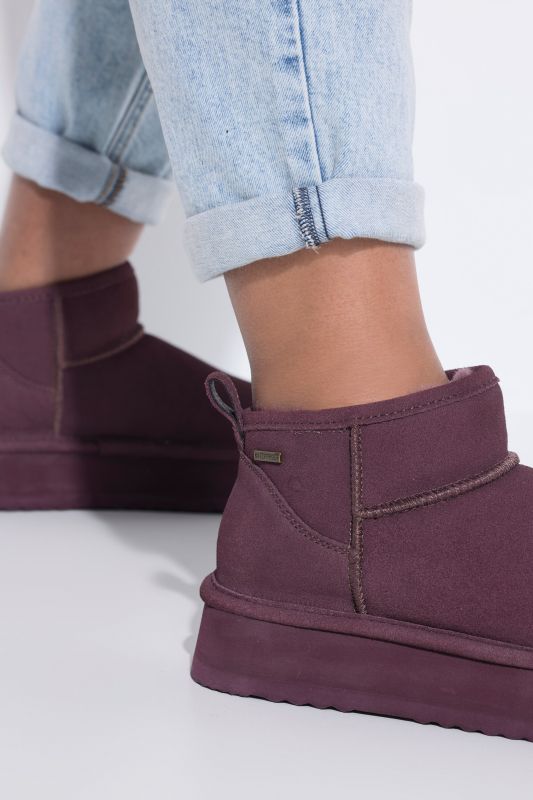Bottines en peau d'agneau Axelda, matière hydrofuge, largeur H