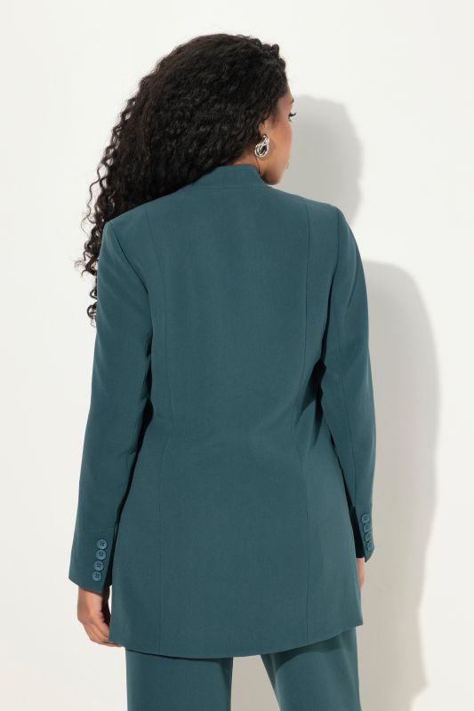 Blazer en acétate, col légèrement montant et fermeture à agrafe