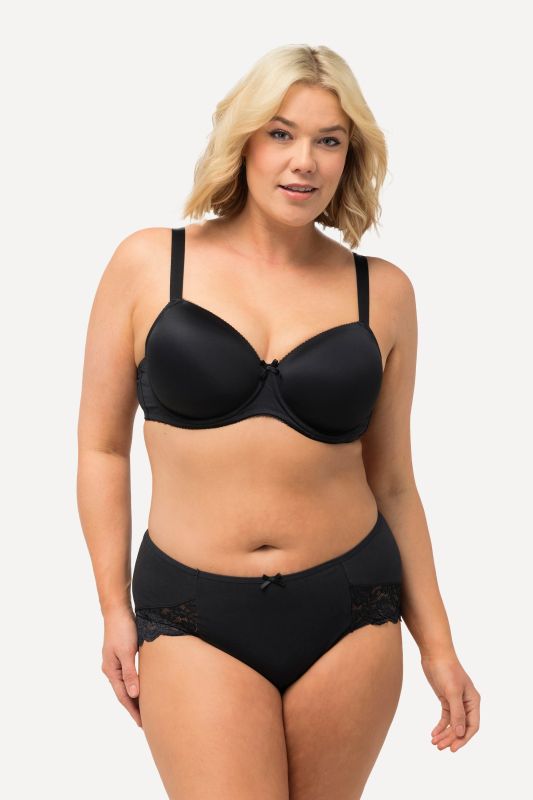 Culottes hautes avec dentelle, lot de 2