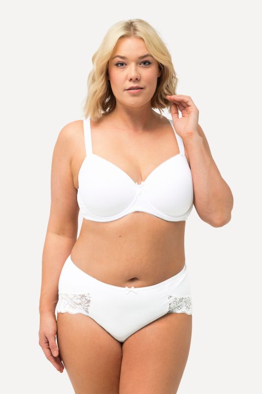 Culottes hautes avec dentelle, lot de 2