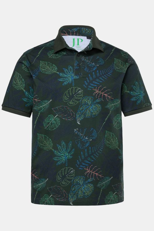 Polo JP1880 dans un imprimé intégral. Manches courtes et col polo. Jusqu'au 8XL.