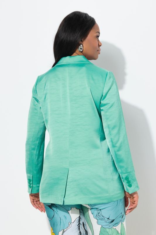 Blazer en tissu texturé avec col à revers, fermeture à bouton