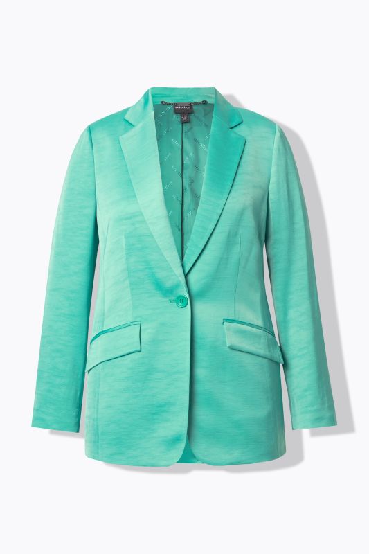 Blazer en tissu texturé avec col à revers, fermeture à bouton