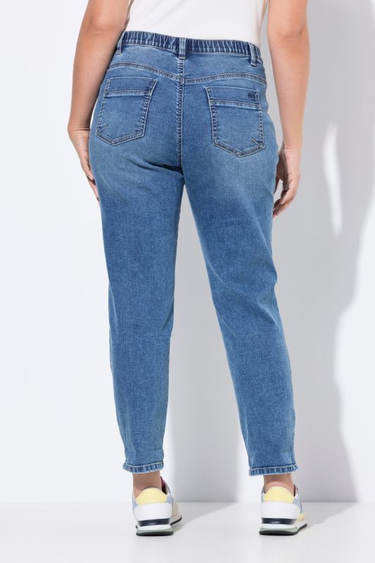 Jean boyfriend, 5 poches, en polyester recyclé