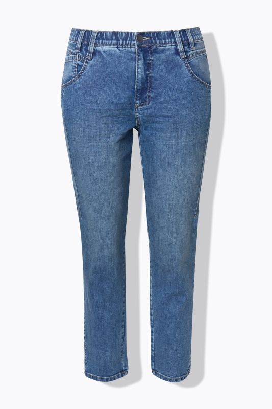 Jean boyfriend, 5 poches, en polyester recyclé