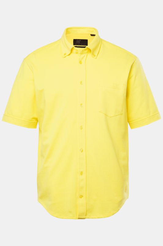 Chemise en maille piquée JP1880 coupe Modern, avec technologie FLEXNAMIC®, manches courtes et col à pointes boutonnées
