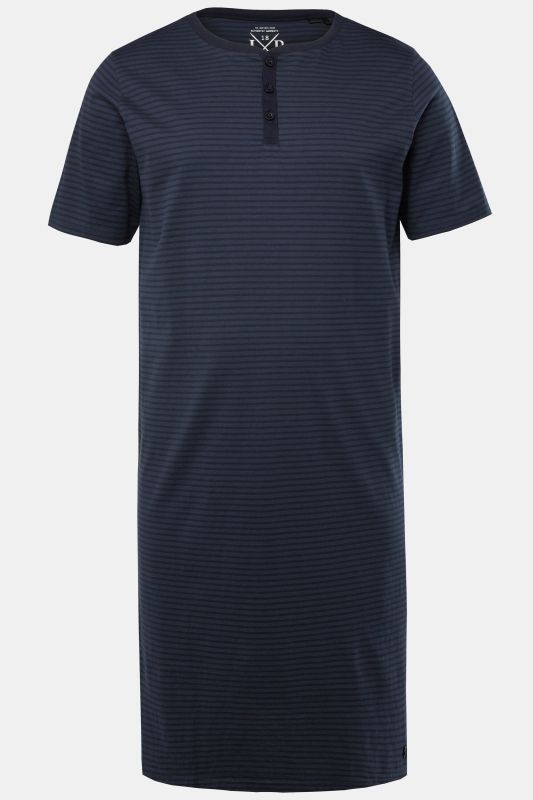Chemise de nuit à rayures henley - jusqu'au 8 XL