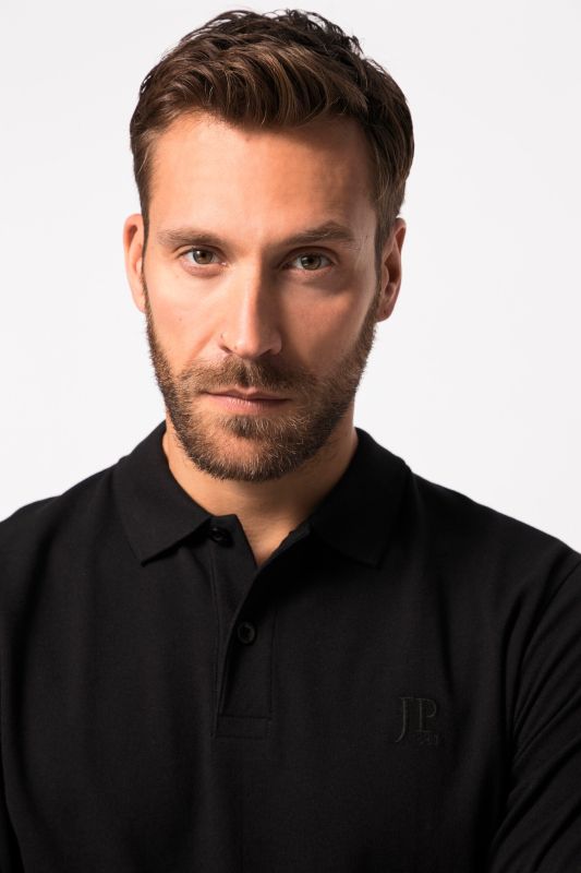 Polo JP 1880 ventre confort, coupe Basic, manches longues et tissu piqué - du XXL au 8&nbsp