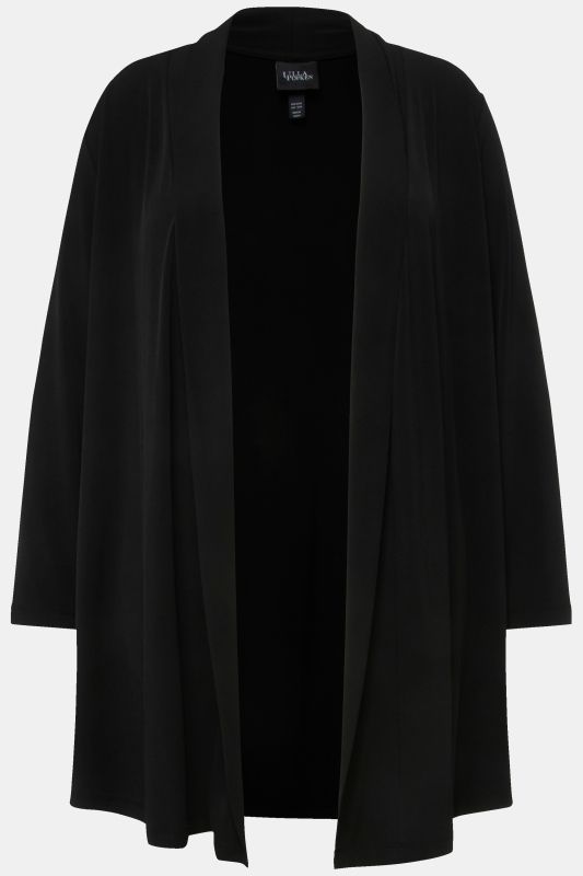 Veste en jersey, coupe ouverte et encolure en V