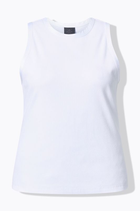Haut sans manches, liserés en satin, décolleté rond et coupe Slim Fit