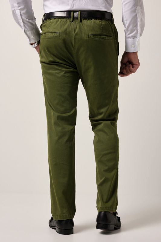 Pantalon chino FLEXNAMIC®, taille élastique et pinces, coupe Straight Fit tendance