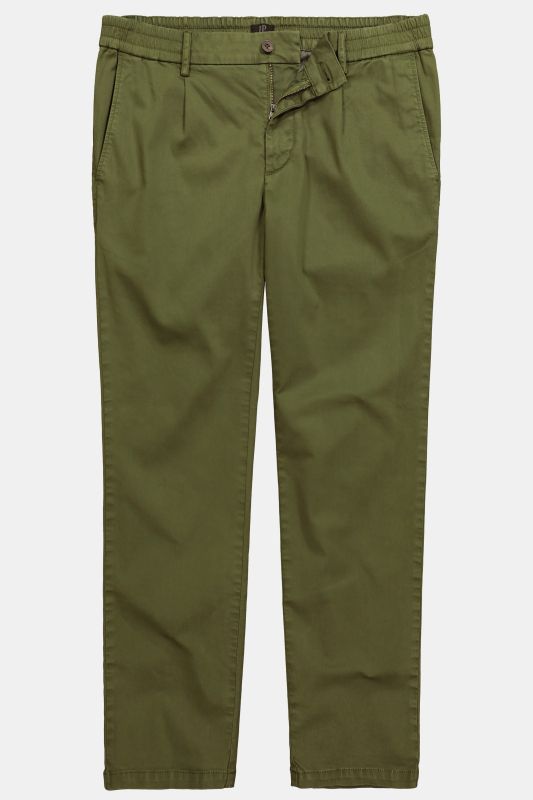 Pantalon chino FLEXNAMIC®, taille élastique et pinces, coupe Straight Fit tendance
