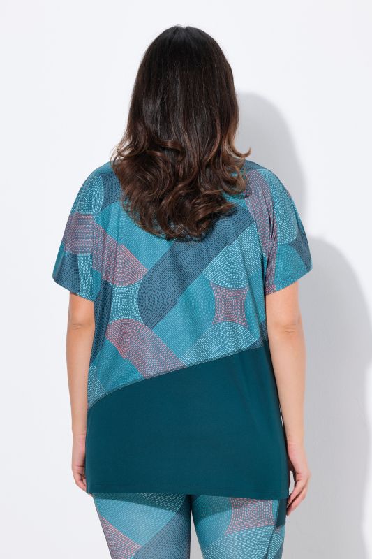 T-shirt de sport oversize. Manches courtes. Matière recyclée