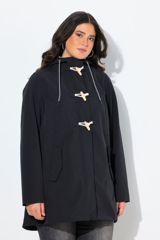 Veste Softshell HYPRAR à capuche, matière déperlante, boutons Brandebourg