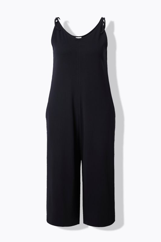 Combinaison en jersey de coton bio, jambe large et couture fantaisie