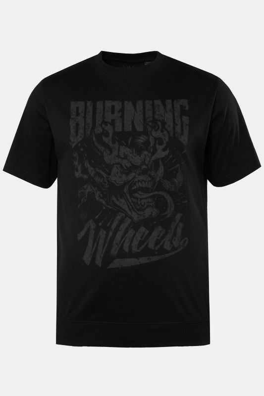Pyjama court deux pièces : T-shirt à imprimé coupe ventre confort - jusqu'au 8XL.