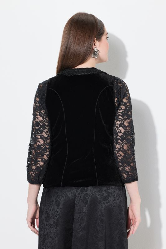 Corsage traditionnel, slim, encolure carrée, velours
