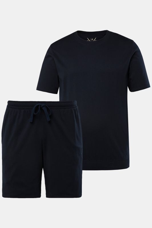 Pyjama deux pièces (short + T-shirt), coupe ventre confort - jusqu'au 8 XL