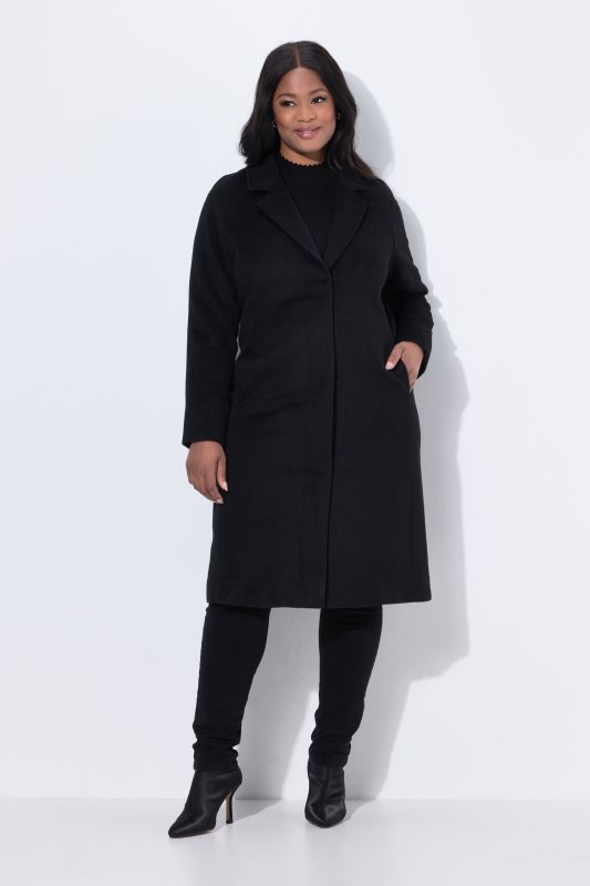 Manteau point sellier, col à revers et patte de boutonnage