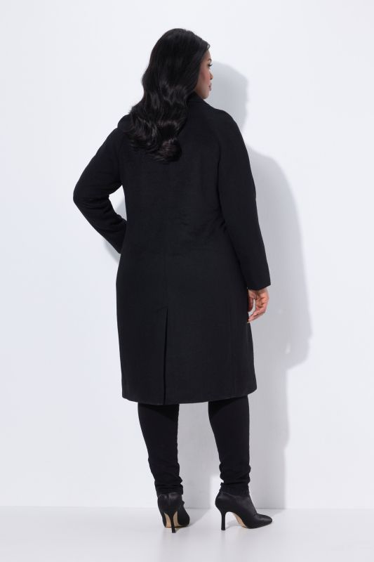 Manteau point sellier, col à revers et patte de boutonnage