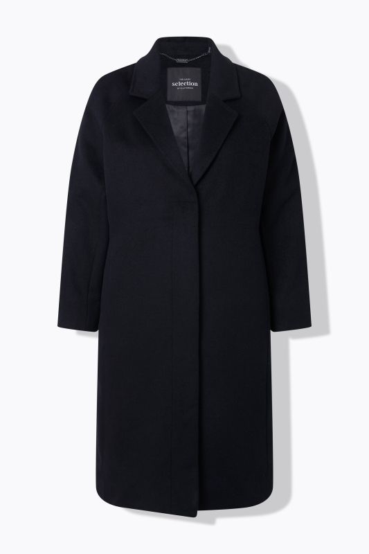 Manteau point sellier, col à revers et patte de boutonnage