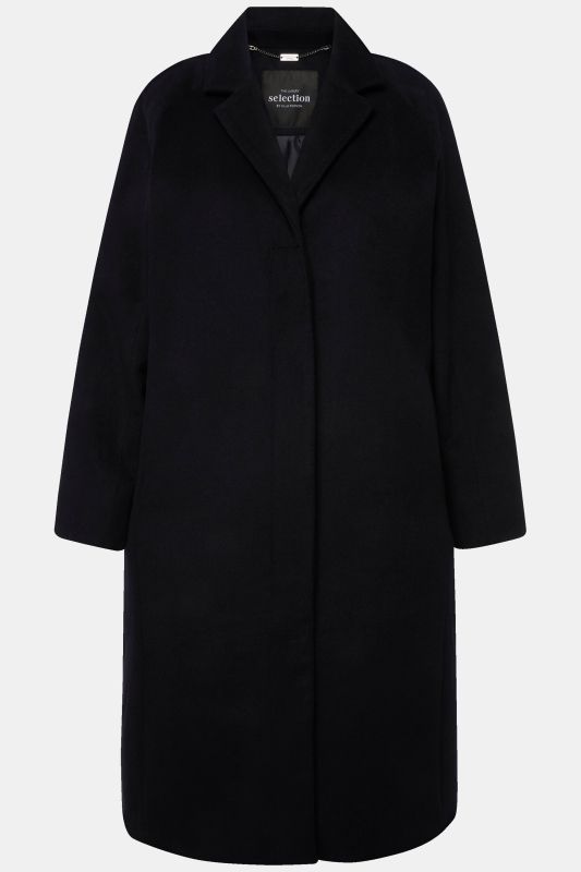 Manteau point sellier, col à revers et patte de boutonnage