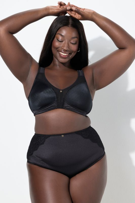 Culotte maxi en satin, dentelle à l'arrière