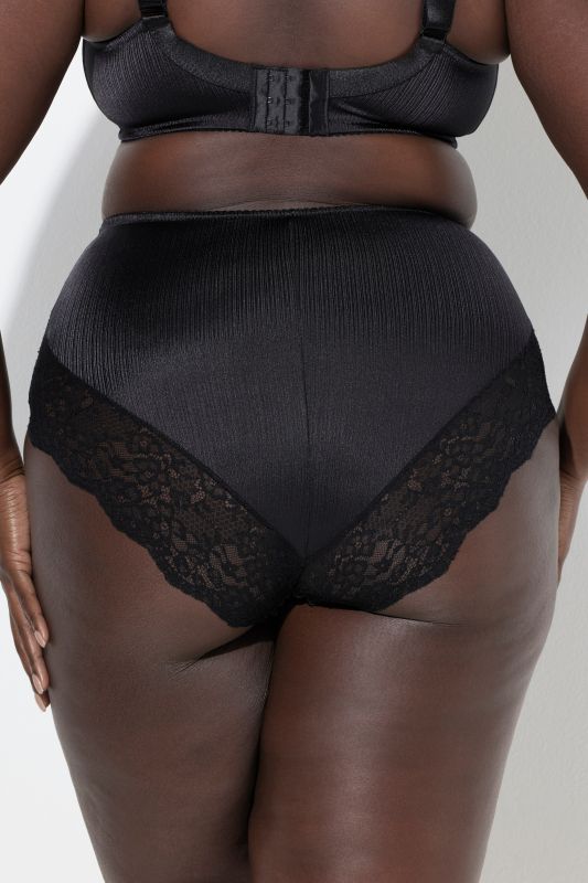 Culotte maxi en satin, dentelle à l'arrière