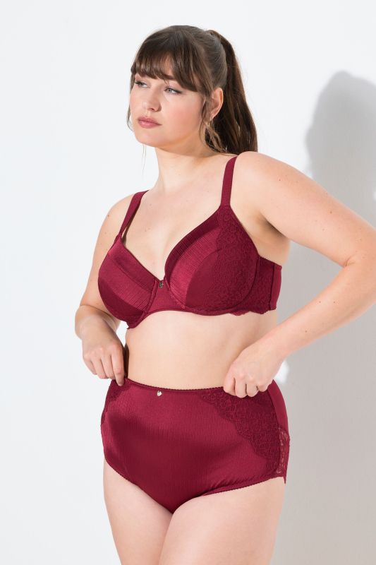 Culotte maxi en satin, dentelle à l'arrière