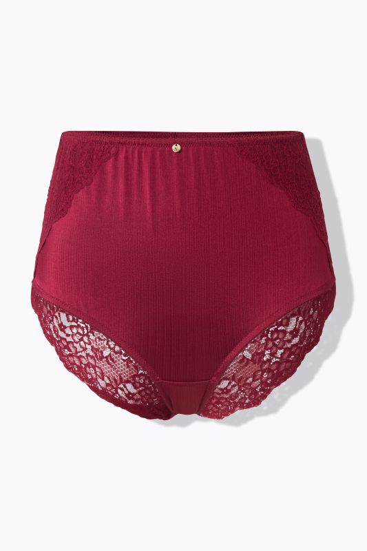 Culotte maxi en satin, dentelle à l'arrière