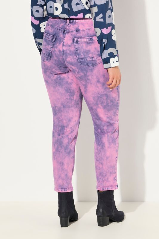 Jean Boyfriend 5 poches, matière stretch, jambe large