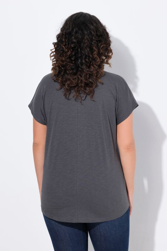 T-shirt oversize à imprimé animal métallisé, col rond et manches courtes