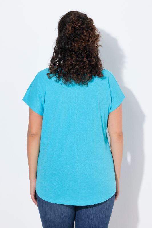 T-shirt oversize à imprimé animal métallisé, col rond et manches courtes