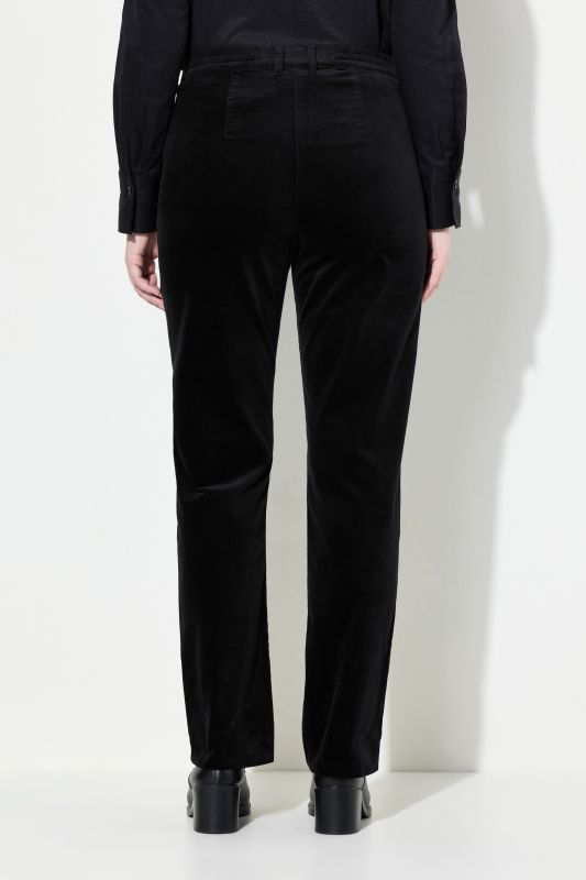 Pantalon en velours Mony, jambe carotte, taille confortable, stretch