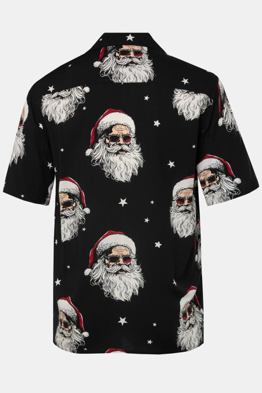 Chemise de Noël JP 1880. Manches courtes et col cubain. Coupe Cuba-Fit - jusqu'au 8&nbsp;XL