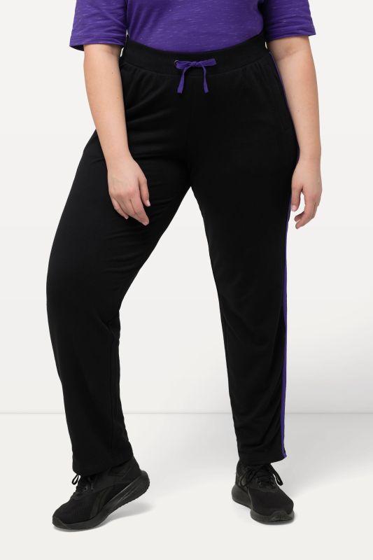 Pantalon de jogging, taille élastique et poches, jambe avec bande de couleur contrastante