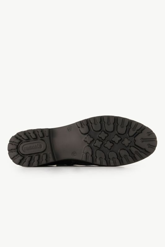 Bottines en cuir Remonte, esprit motard, fermeture zippée - largeur G