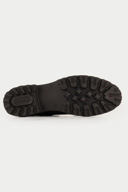 Bottines en cuir Remonte, esprit motard, fermeture zippée - largeur G