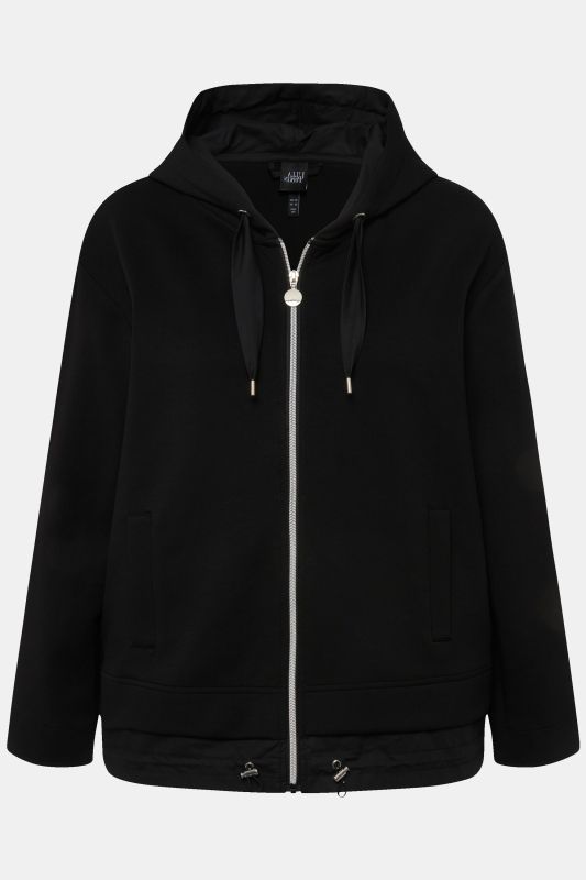 Veste à capuche, cordon de serrage et ourlet double