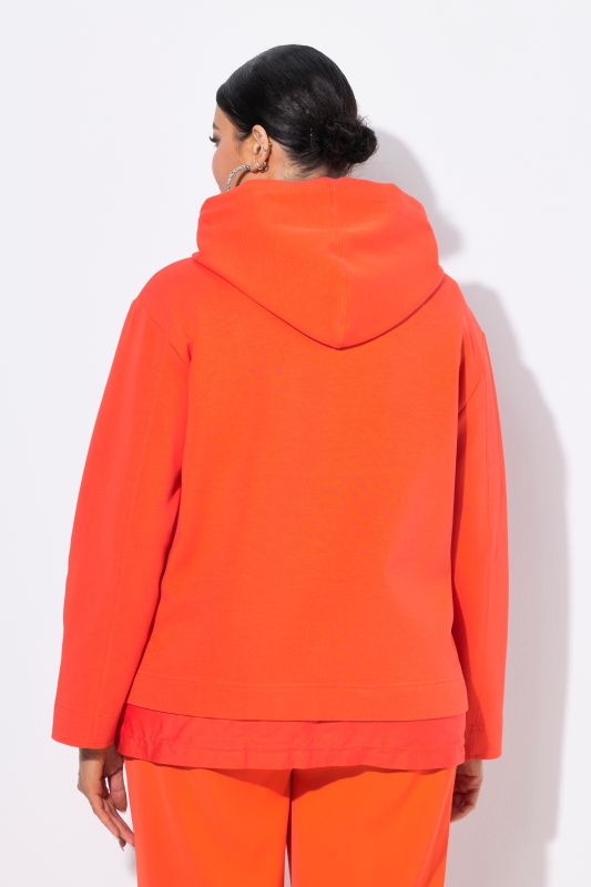 Veste à capuche, cordon de serrage et ourlet double
