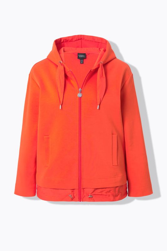 Veste à capuche, cordon de serrage et ourlet double