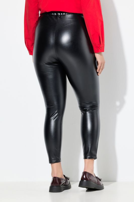 Legging en similicuir, jambes slim et taille élastique