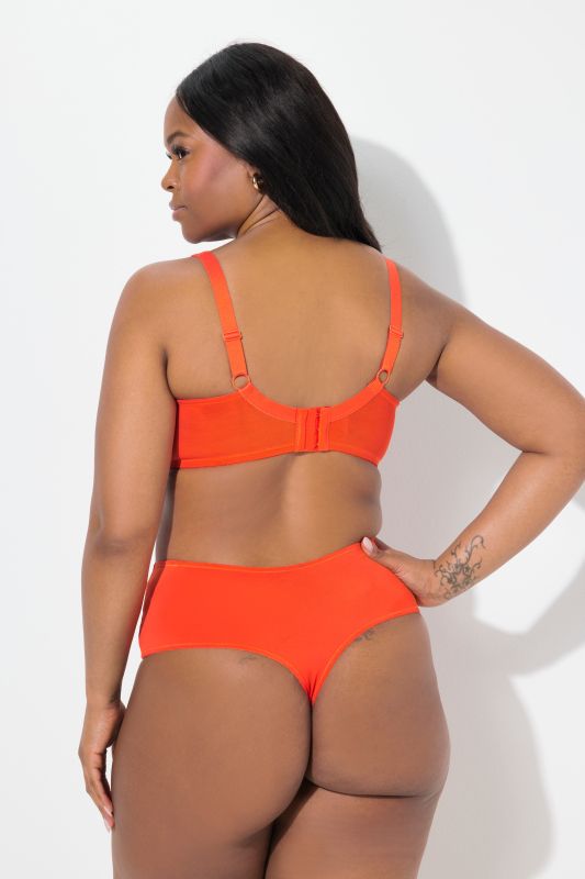 Soutien-gorge à armatures TruYou, dentelle transparente et rubans fantaisie - bonnet C-F