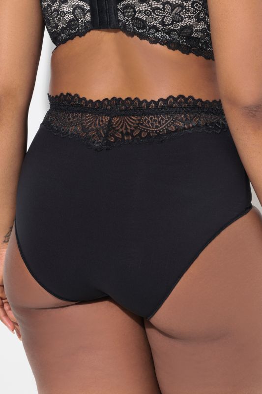 Lot de 3 culottes maxi TruYou, microfibre, dentelle à la taille