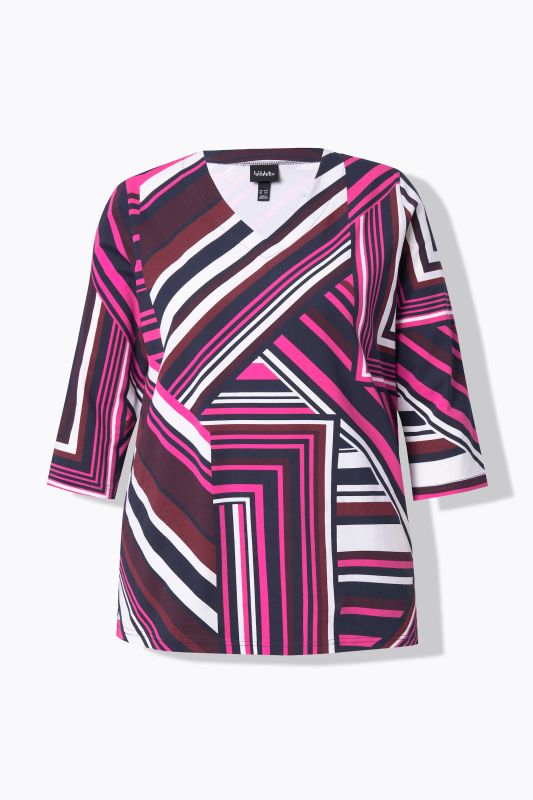 T-shirt imprimé graphique, manches 3/4 et coupe Classic Fit