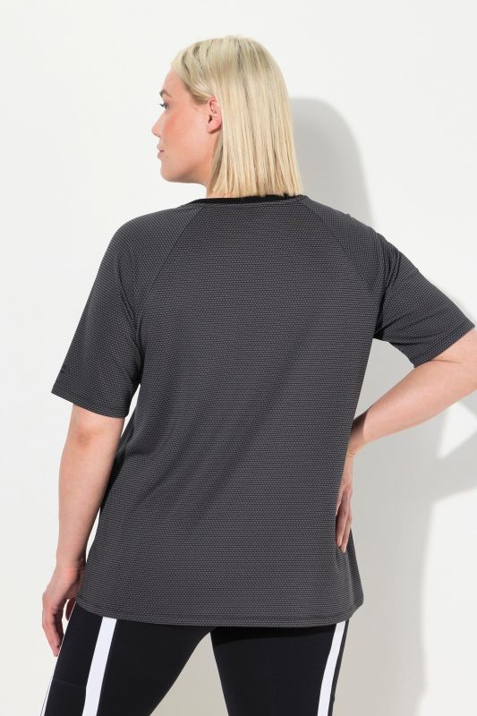 T-shirt de sport, séchage rapide, col en V et manches courtes