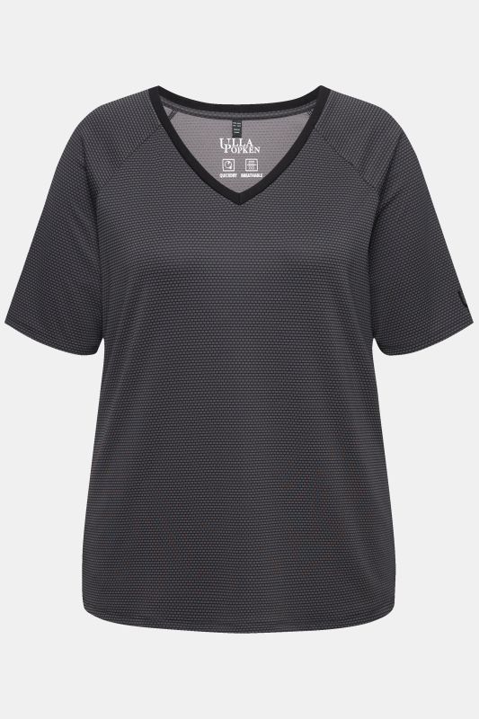 T-shirt de sport, séchage rapide, col en V et manches courtes